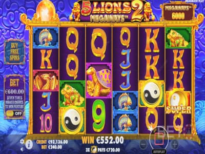 5 Lions Megaways atmosfera screenshot